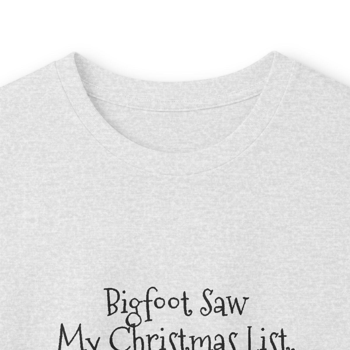 Bigfoot Christmas List Unisex Ultra Cotton Long Sleeve Tee mockup