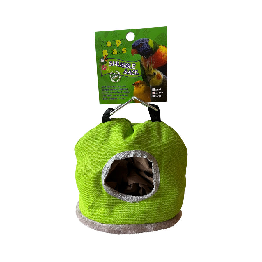 A & E Cages Happy Beaks Snuggle Sack Bird Hut Assorted