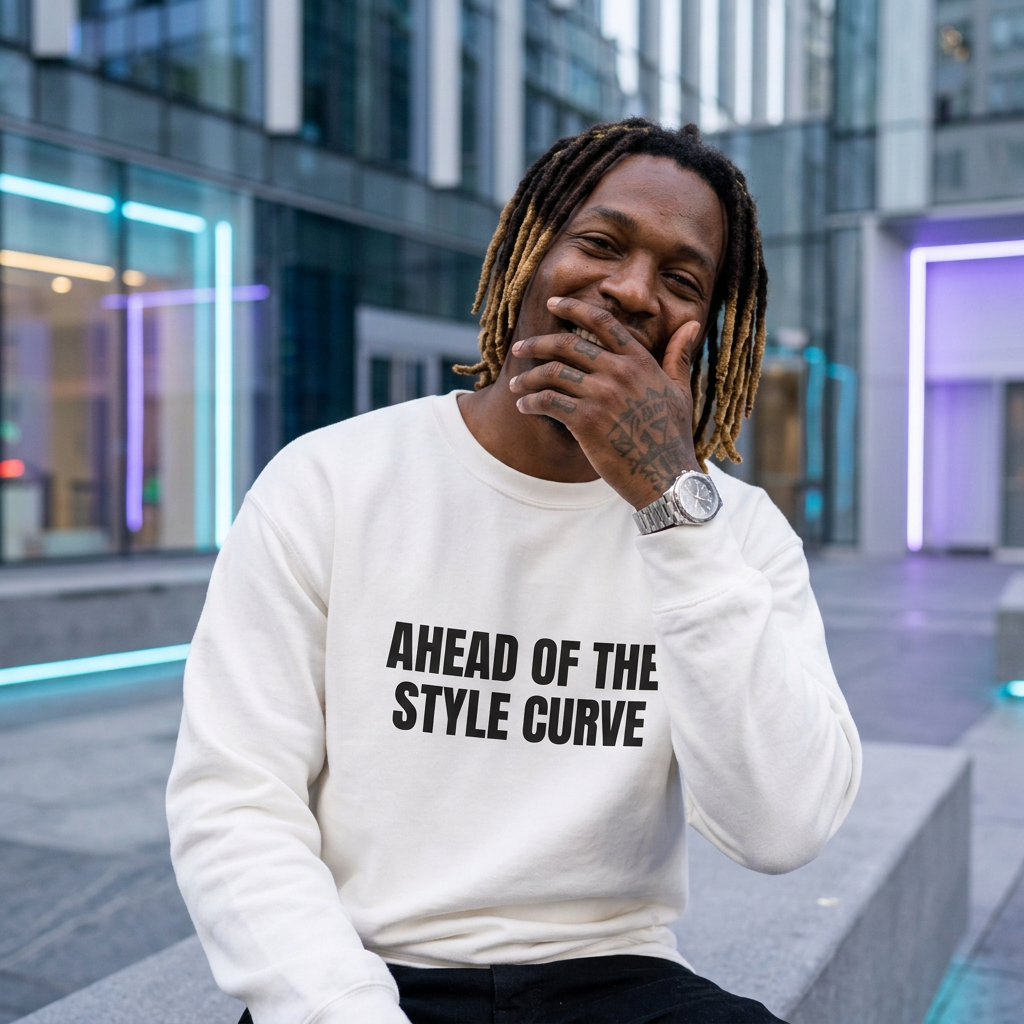 Ahead of the Style Curve Chic Sweatshirt worn by a model