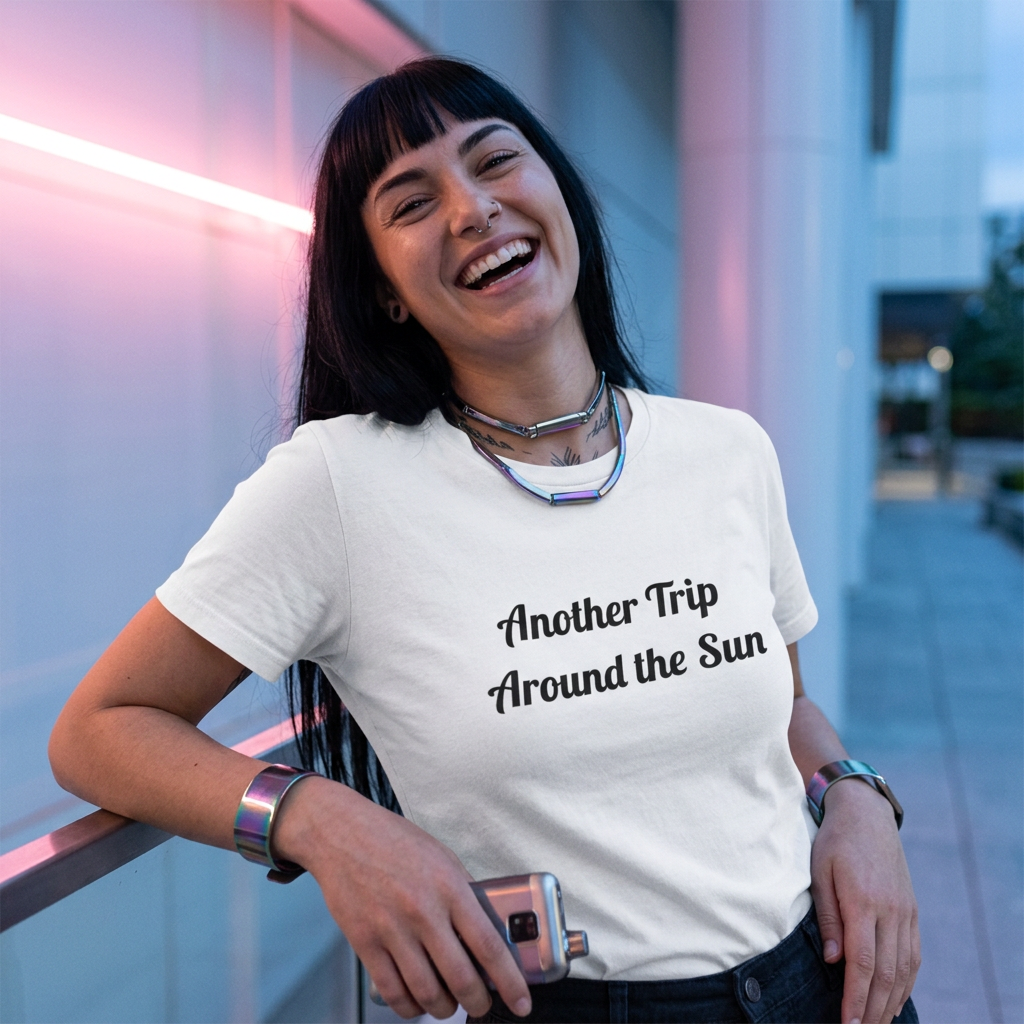Another Trip Around the Sun T-Shirt worn by a model