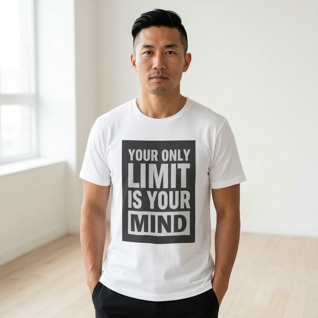 Limitless Mindset T-Shirt worn by a model