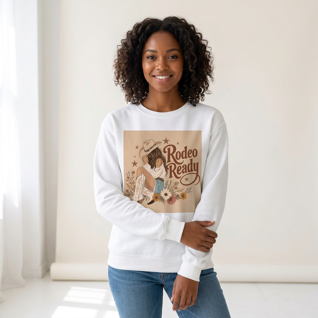 Ranch Glow Sweatshirt worn by a model